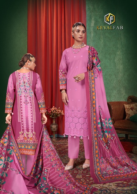 Keval Fab Sobia Plus Cotton Designer Exclusive Dress Material